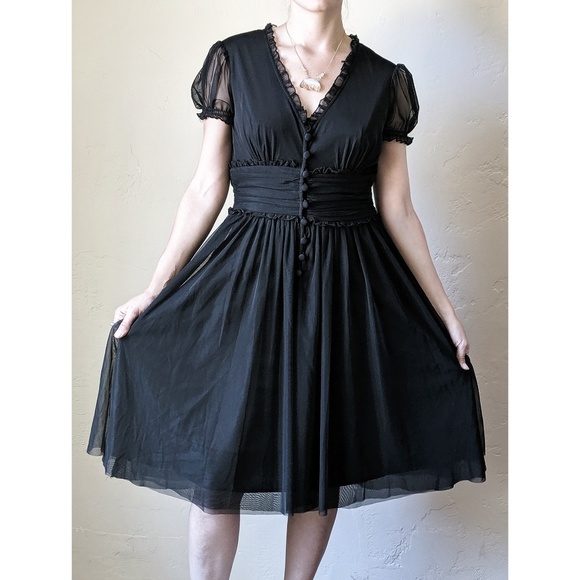 Beautiful London Times Fit & Flare Button Dress - Picture 5 of 8